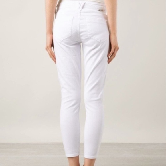 Goldsign ‘Glam’ Ankle Skinny Jeans in White Low Rise Stretchy Minimalist Sz 26 - Picture 5 of 16